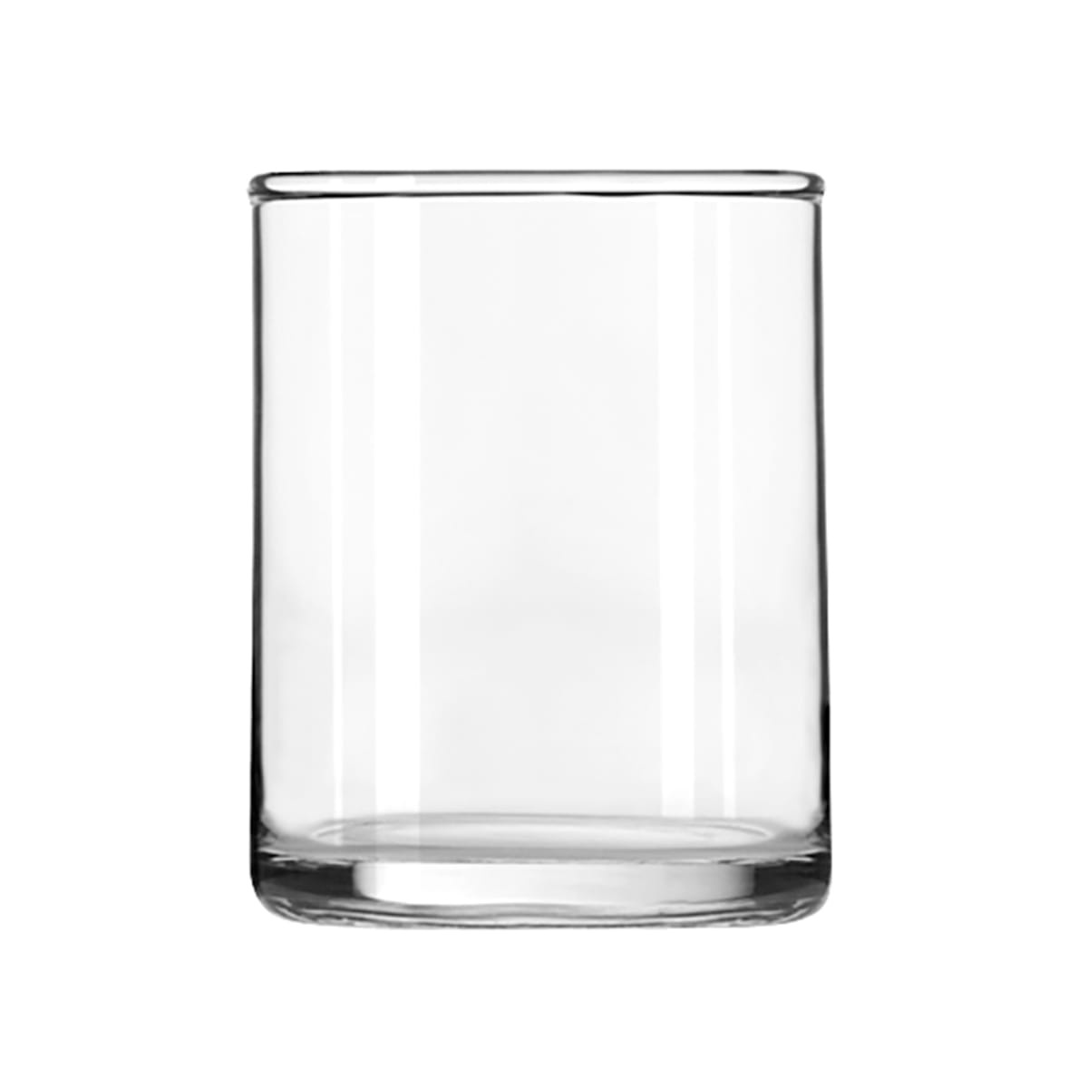 Libbey 763 clear glass votive - straight-sided cylindrical profile, front view