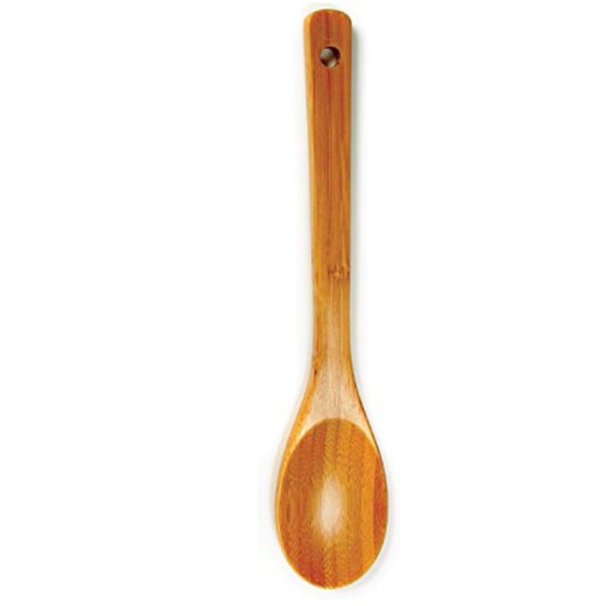 Norpro 7656 10-inch bamboo spoon with long handle and hanging hole