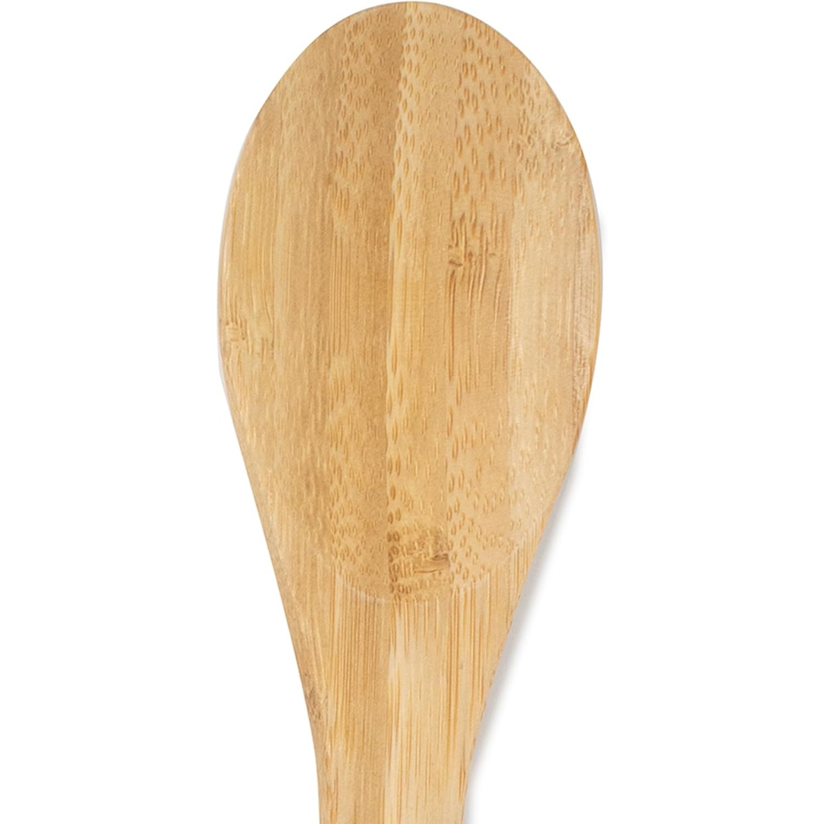 Close-up of natural bamboo grain texture on the Norpro spoon head