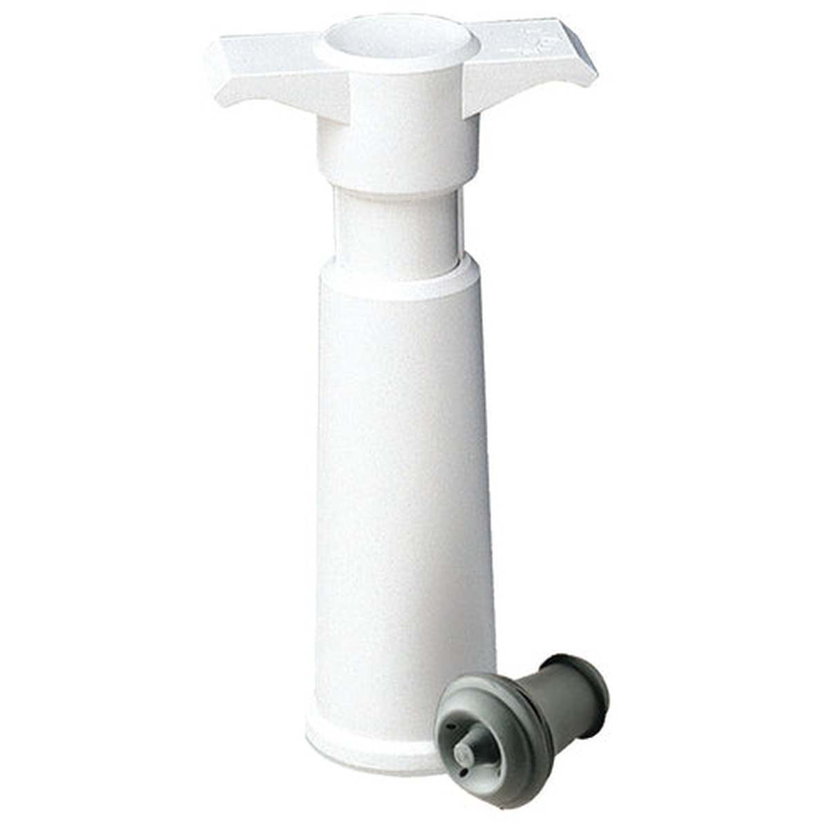 Franmara 7770-C VacuVin white vacuum pump with gray wine stopper