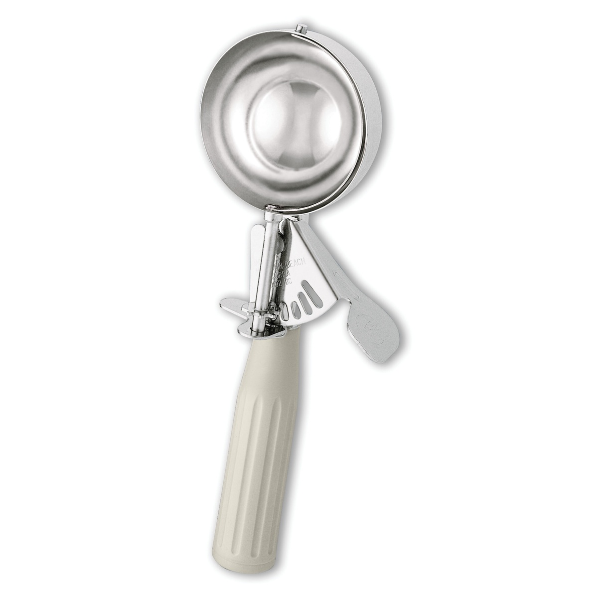 Hamilton Beach 78-10 disher shown from above, displaying the stainless steel bowl and ivory handle detail