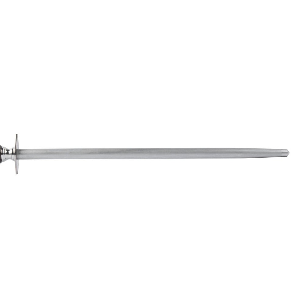 Close up of the fine cut steel rod surface