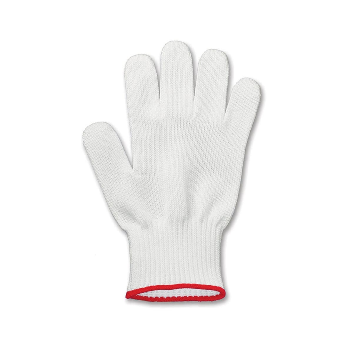 Victorinox Performance Shield 2 small cut resistant glove, white with red wristband, front view