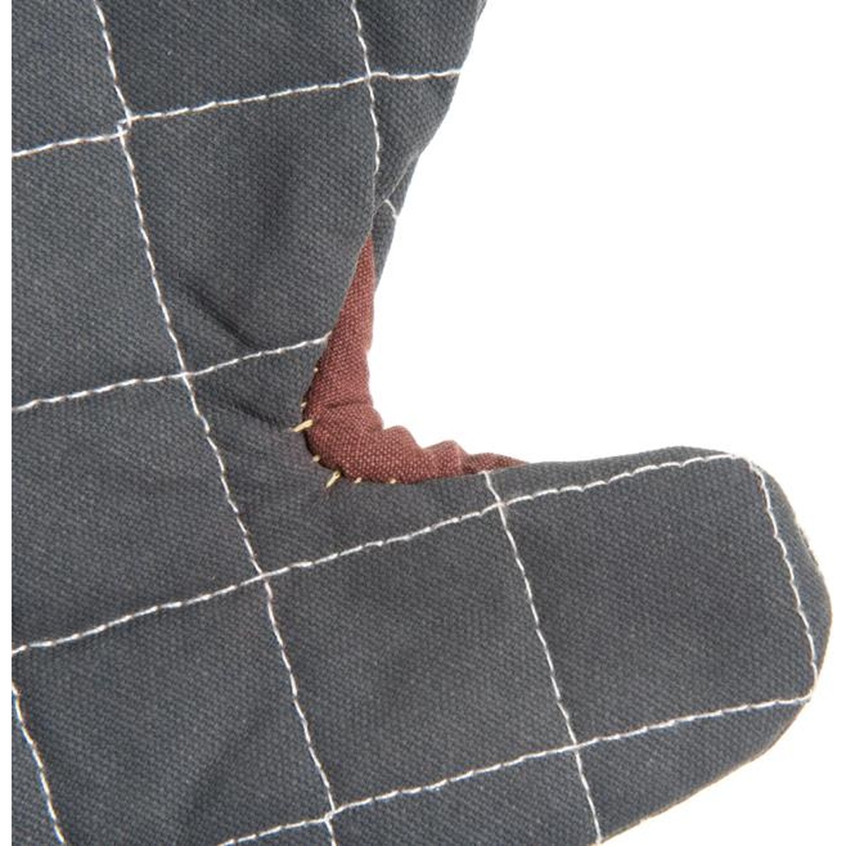 Close-up of WebGuard Plus reinforced area between thumb and forefinger on the BestGuard oven mitt