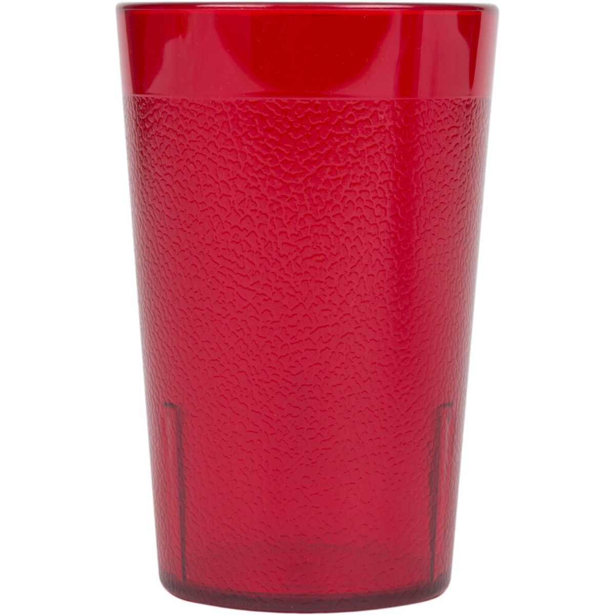 Cambro 800P156 7.8 oz. ruby red SAN plastic tumbler with textured pebbled exterior