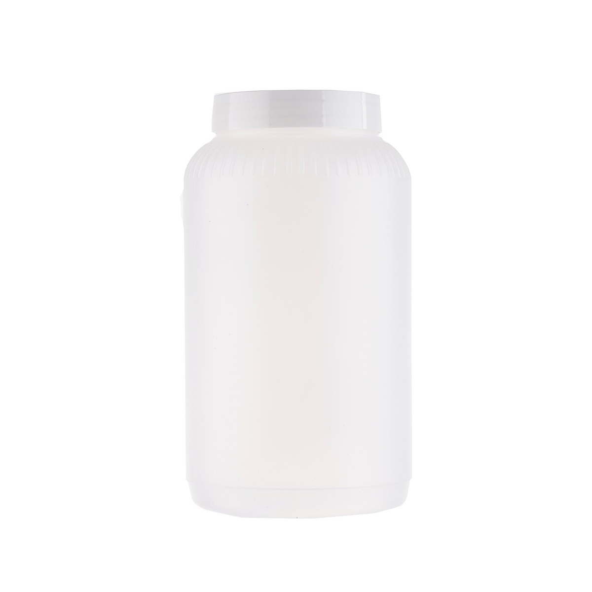 64 oz PourMaster Complete bottle with white storage cap in closed storage configuration