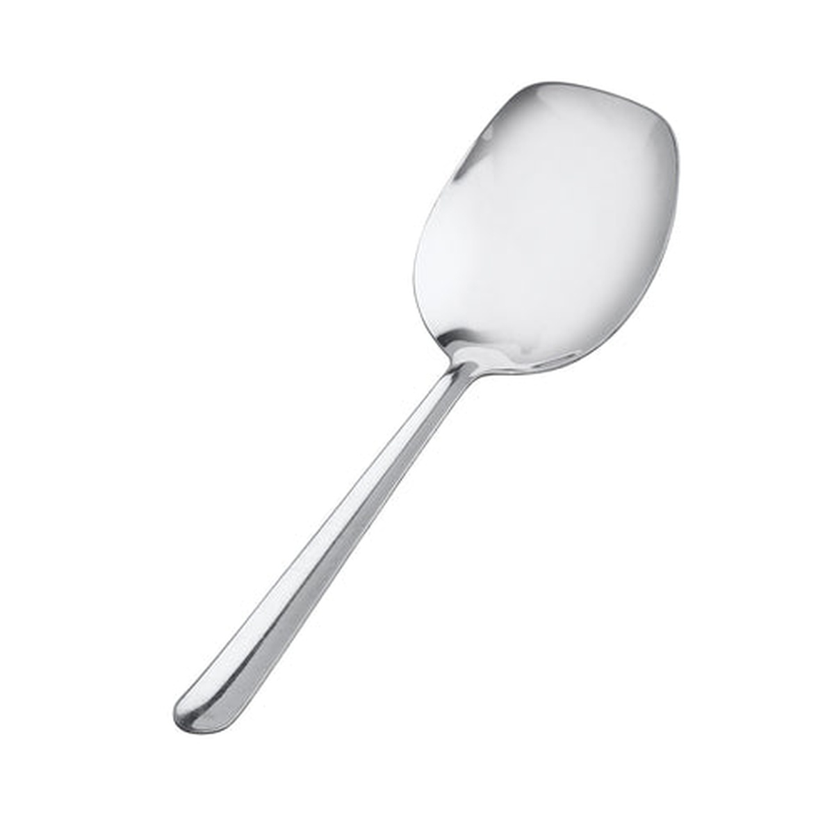 Browne USA Foodservice 817 New Era Serving Spoon with square bowl and mirror-polished stainless steel finish