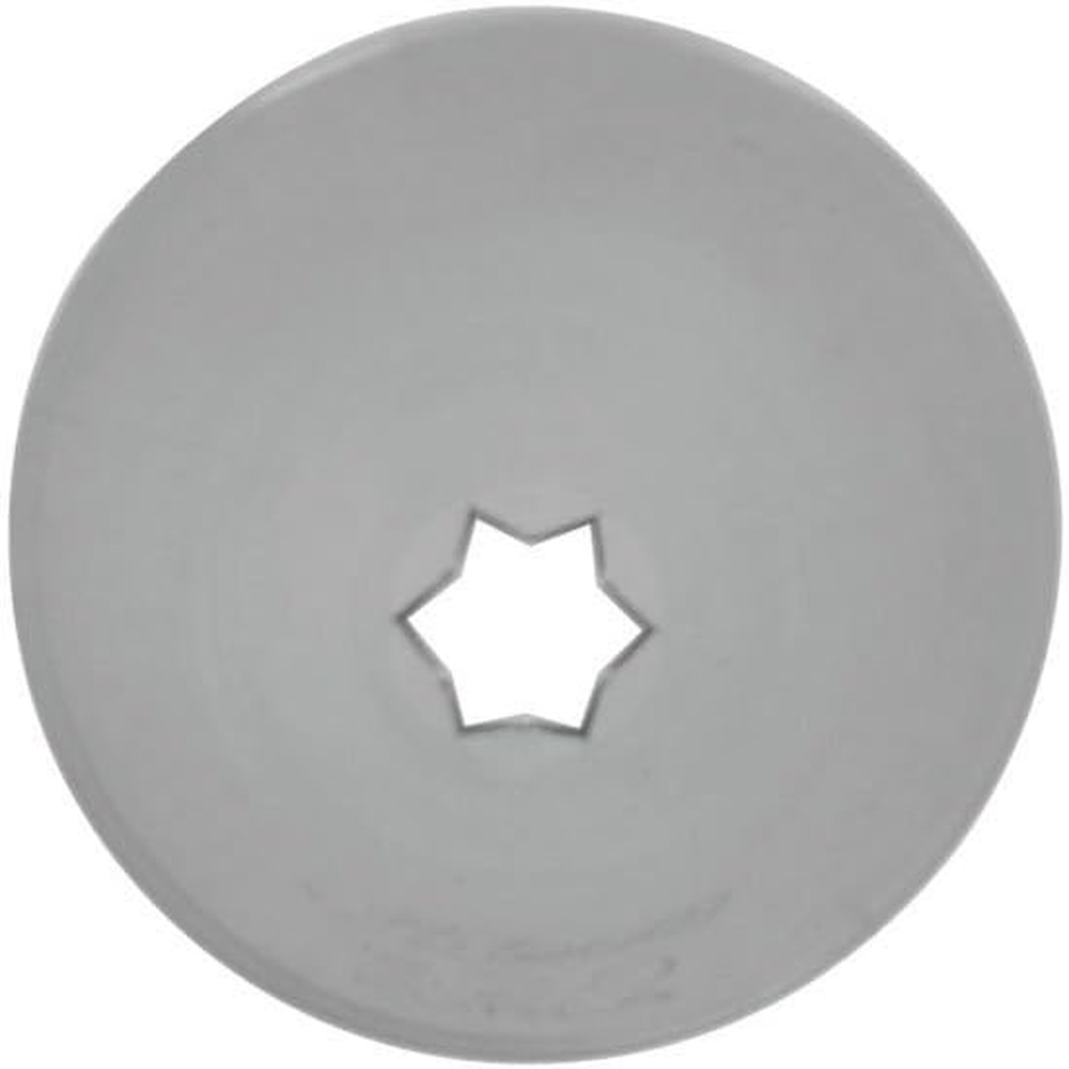 Top-down view of Ateco 820 open star pastry tip showing the star-shaped opening