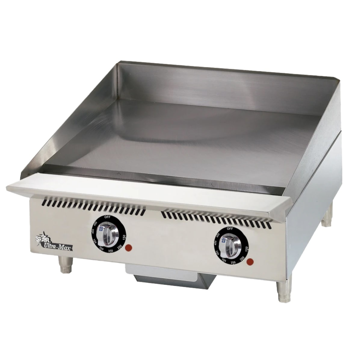 Star Ultra-Max 824TA countertop gas griddle with dual control knobs