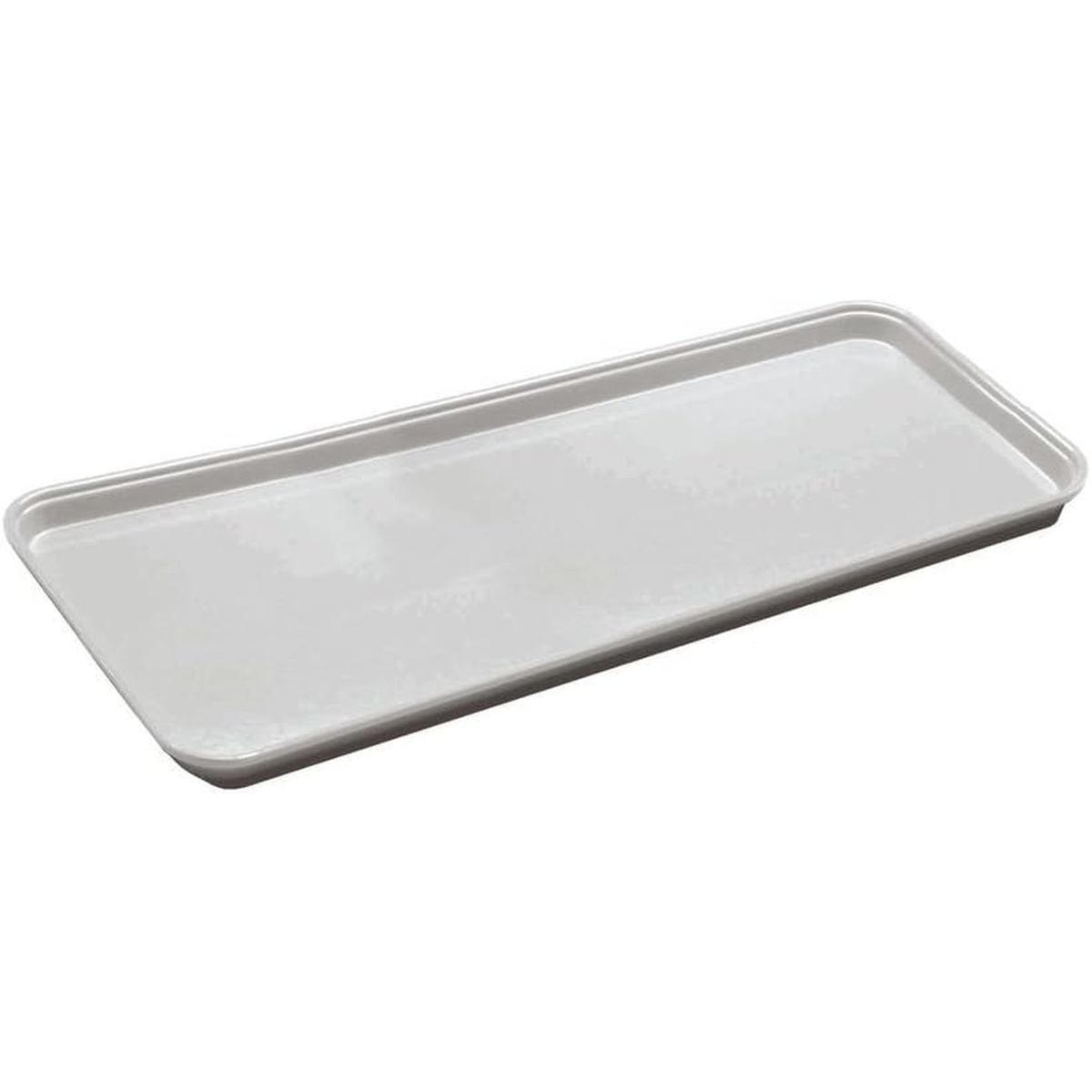 Cambro 830MT148 white rectangular market display tray, low-profile narrow rim, fiberglass construction