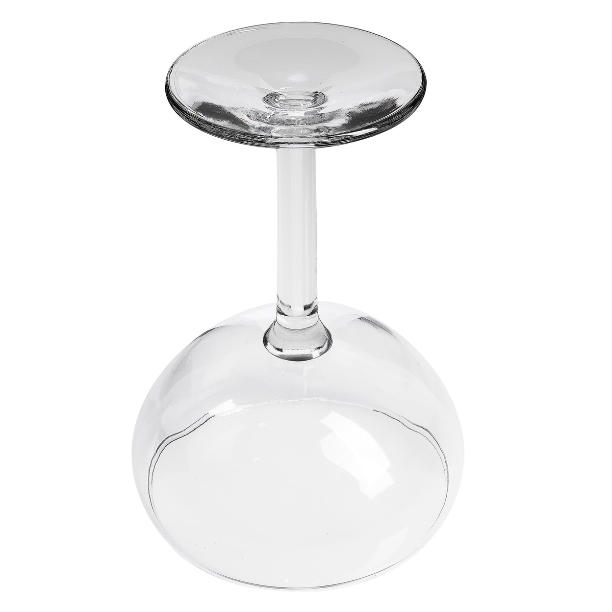 Libbey 8423 Fiesta Grande margarita glass shown upside down, highlighting the base and stem construction