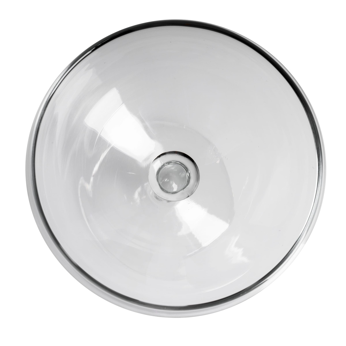 Libbey 8423 Fiesta Grande margarita glass, top-down view showing wide round rim opening