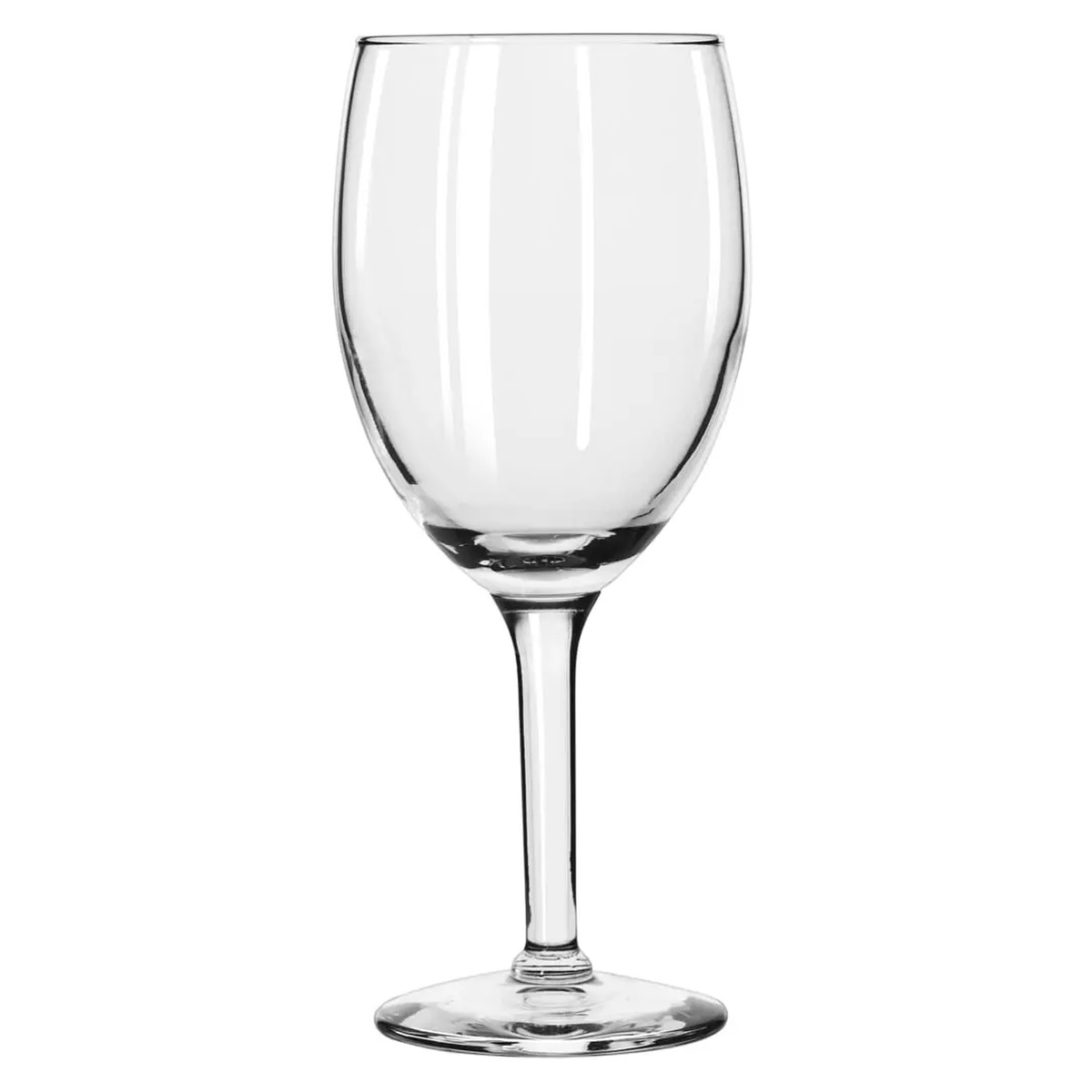 Libbey Citation 8 oz clear stemmed wine and beer glass with rounded bowl and slender stem
