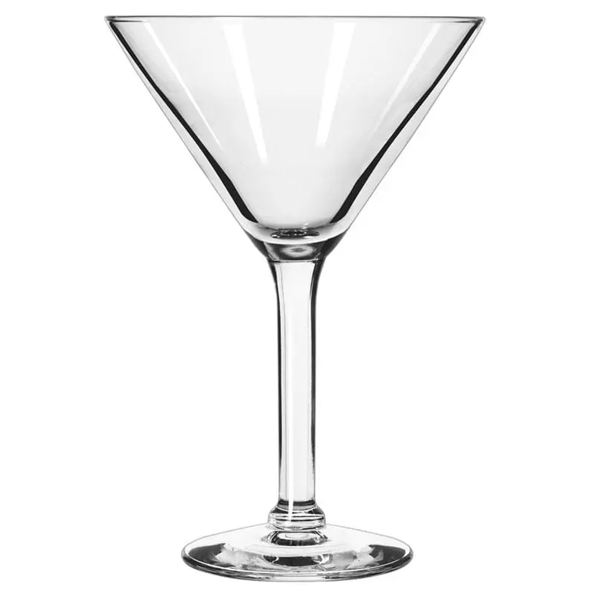 Libbey 8480 Salud Grande 10 oz clear martini glass with V-shaped bowl and sturdy stem