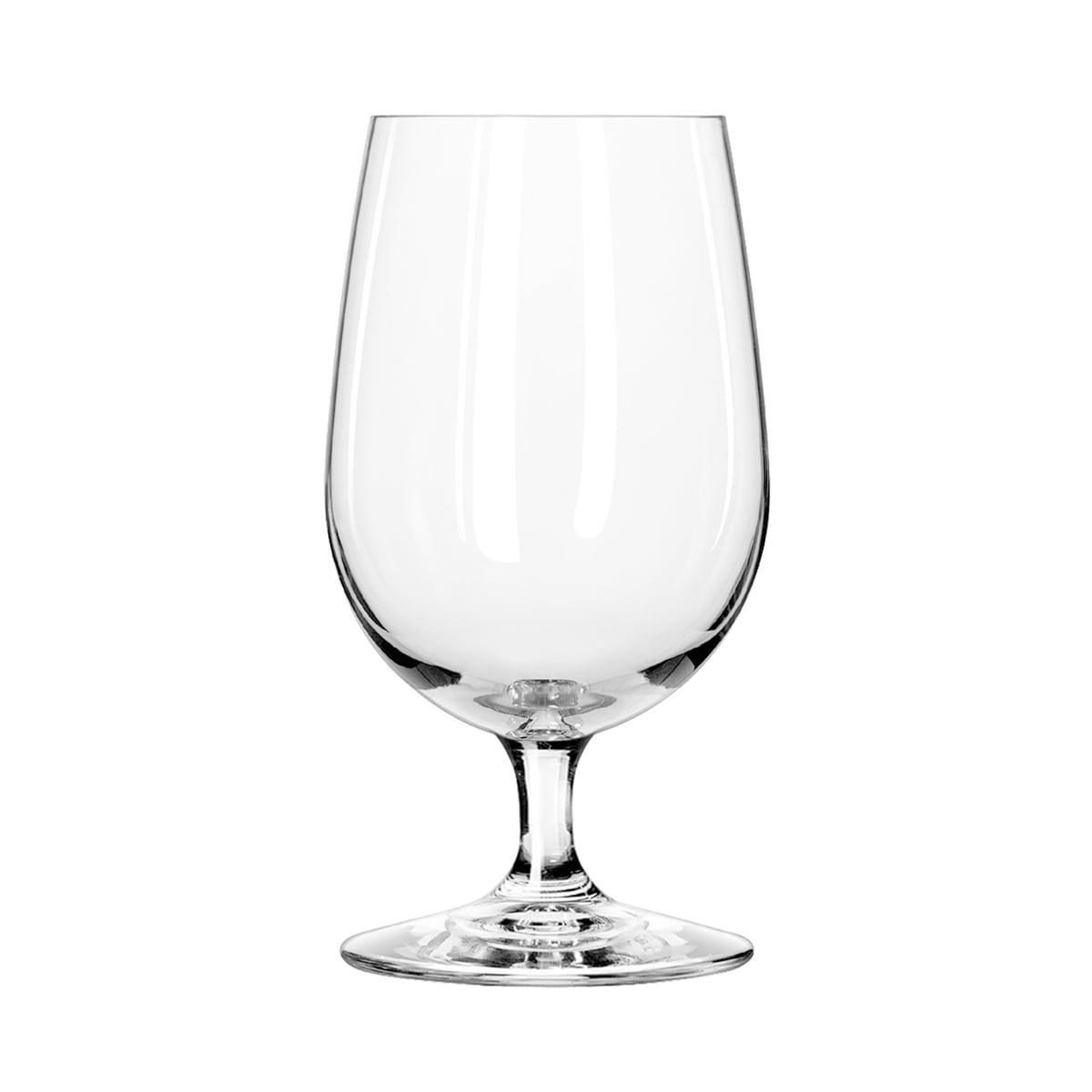 Libbey 8513SR Bristol Valley 16 oz water goblet with sheer rim, front view on white background