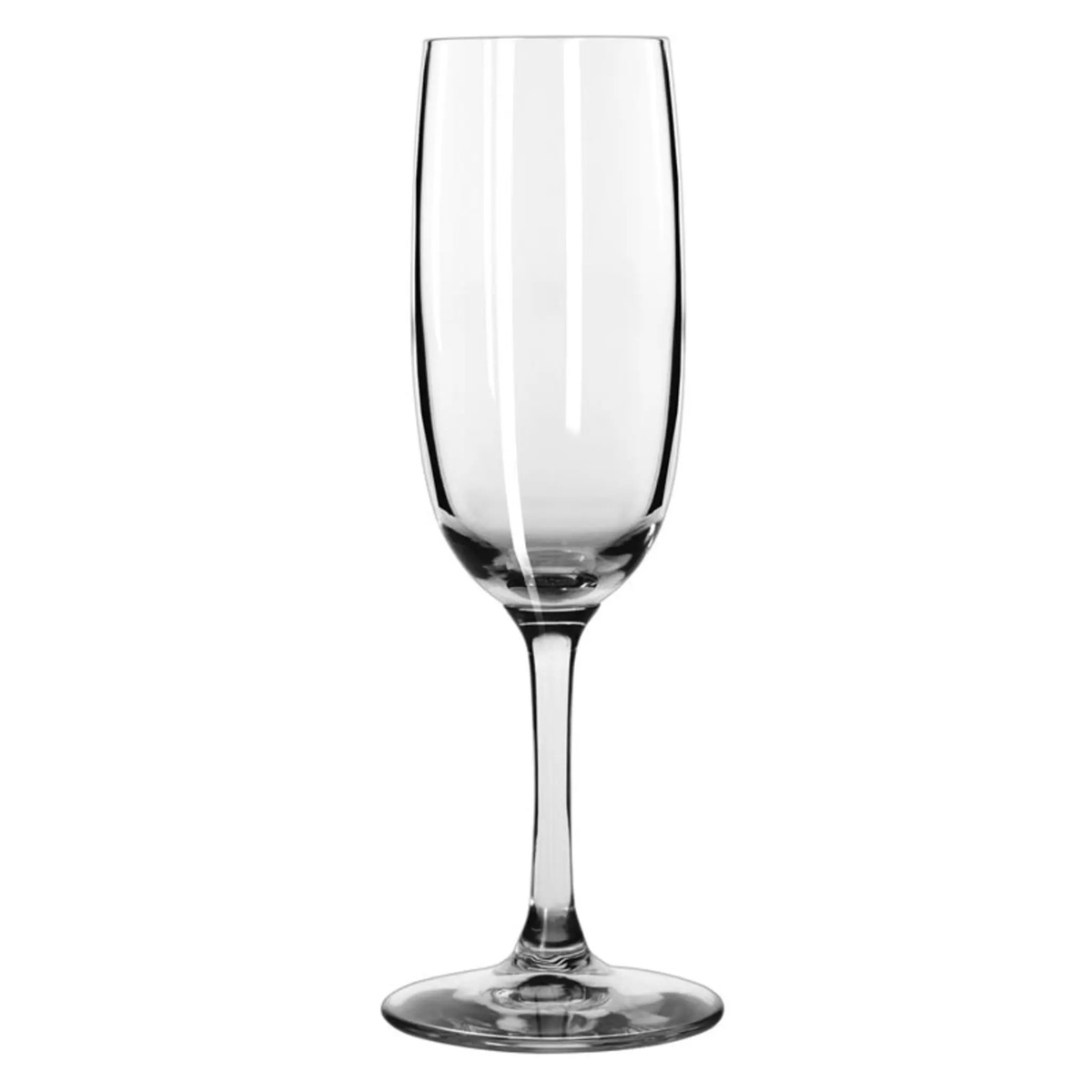 Libbey Bristol Valley 8595SR 6 oz. clear stemmed champagne flute with U-shaped bowl and ultra-thin stem