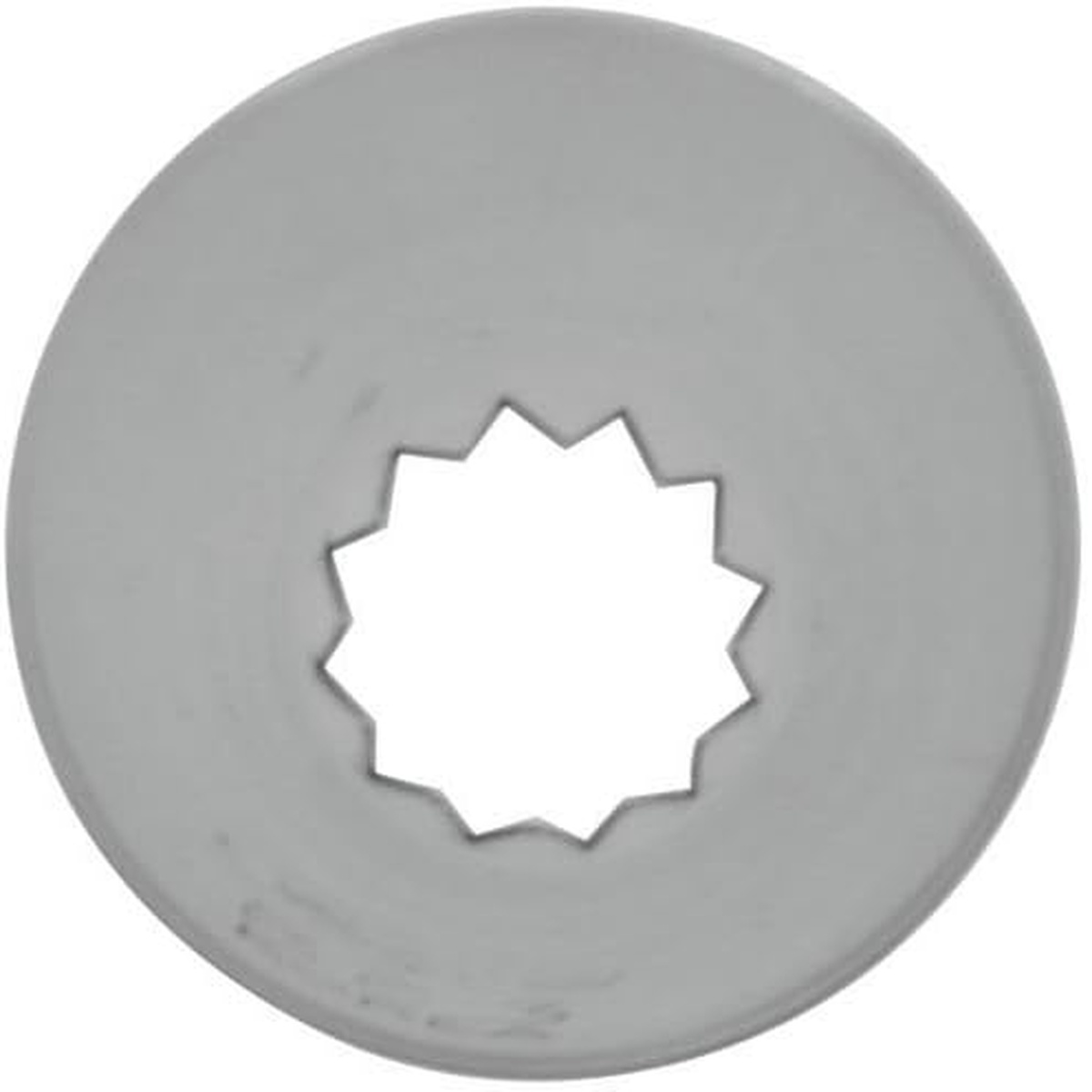 Top-down view of Ateco 863 pastry tip showing the multi-pointed french star opening