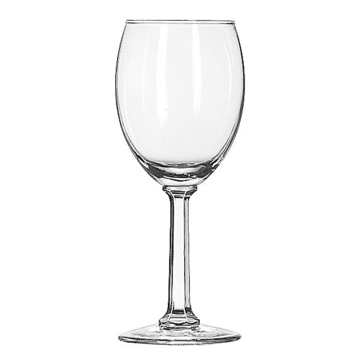 Libbey 8764 Napa Country 7.75 oz clear white wine glass with curved bowl and ridged stem