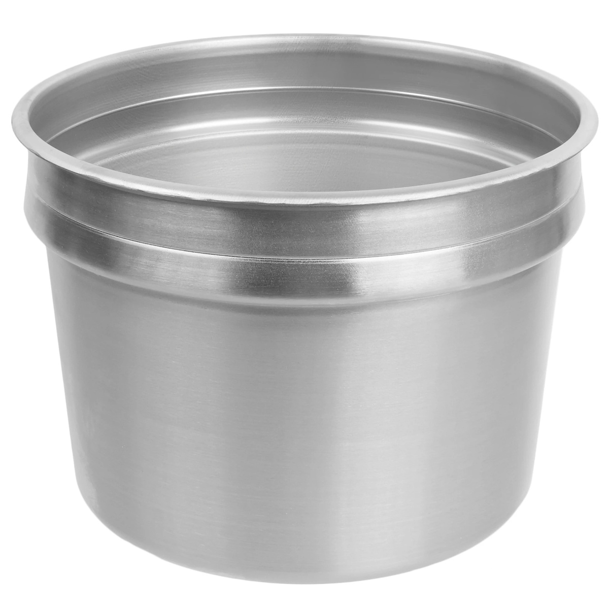 Vollrath 88204 11-quart round stainless steel induction-ready inset pan, top-angle product view