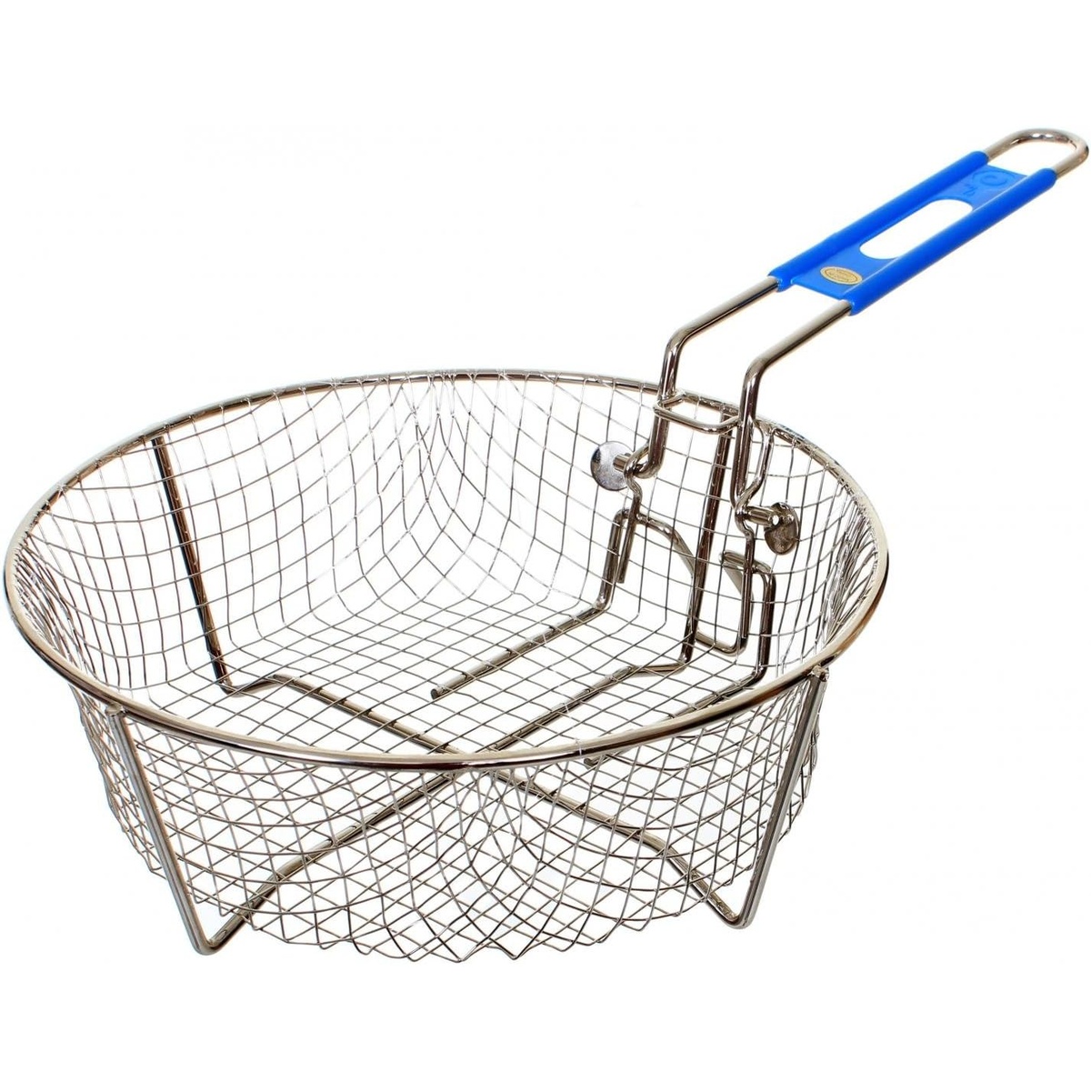 Round Lodge deep fry basket with folding handle