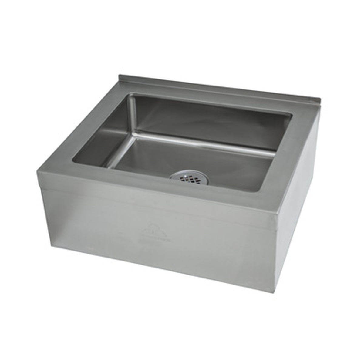 Advance Tabco 9-OP-20 floor mount stainless steel mop sink with rectangular basin and rear tile edge