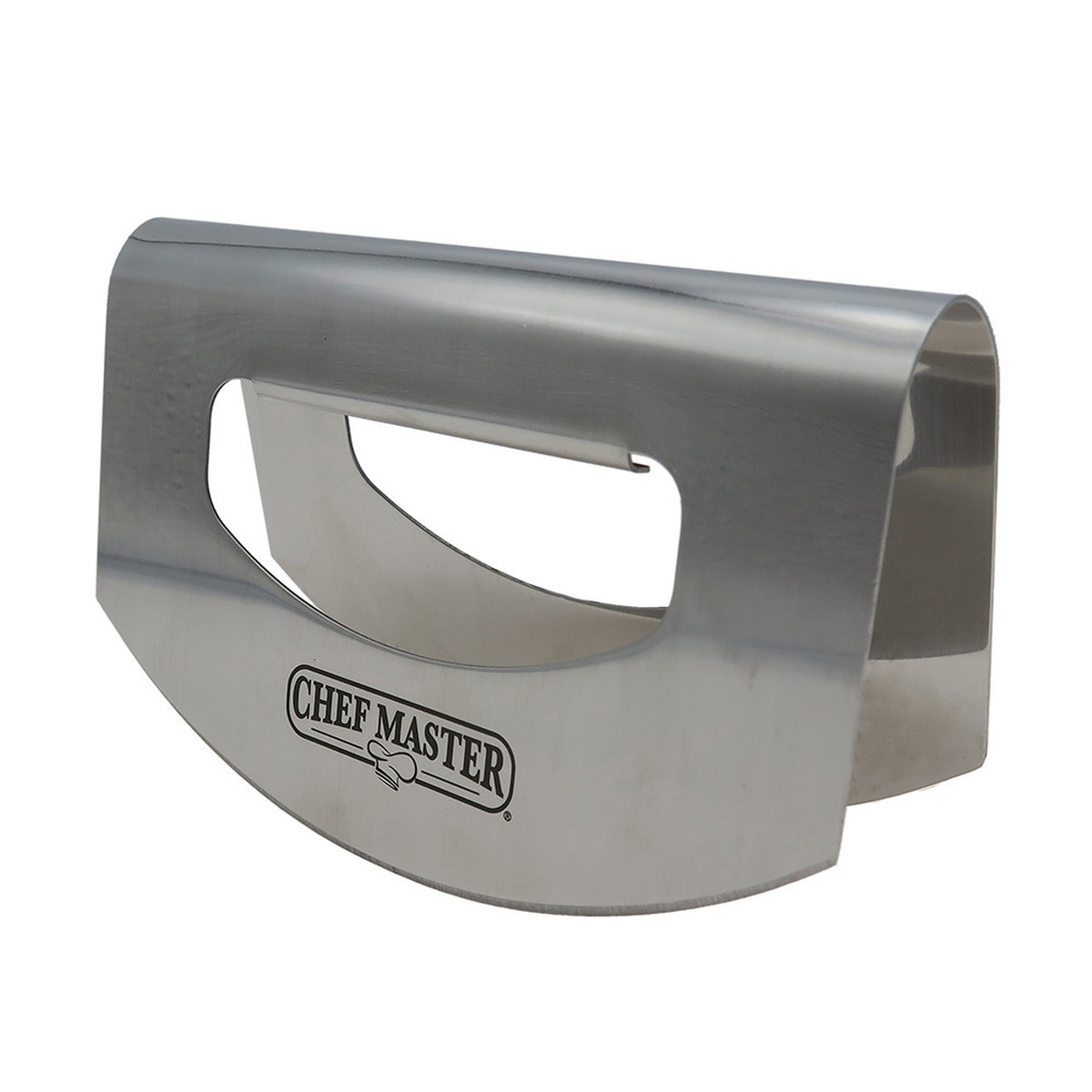Chef Master 90017 Pro Chopper stainless steel rocker mincing knife with open handle, product view