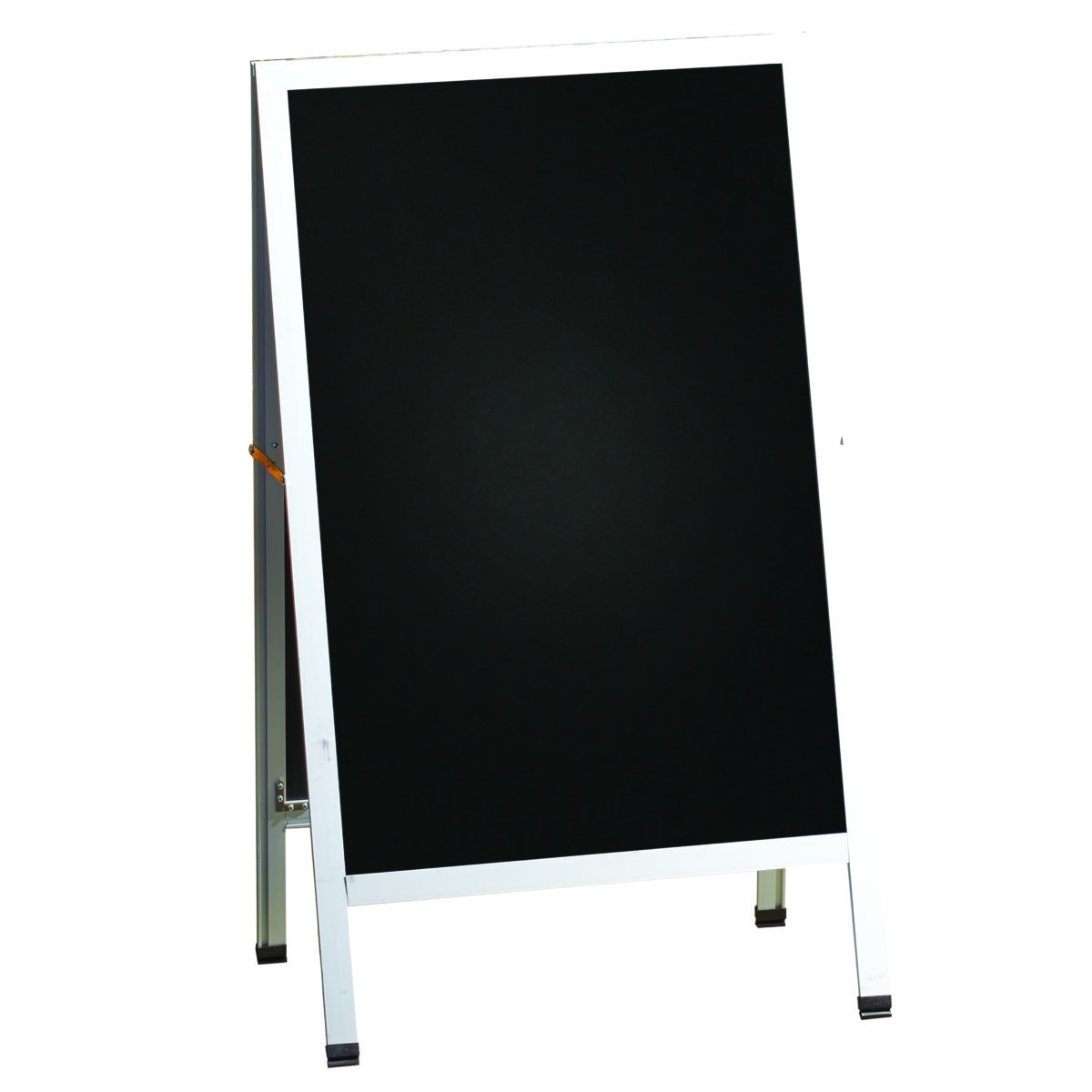Chef Master A-Frame sign with silver aluminum frame and black writing surface