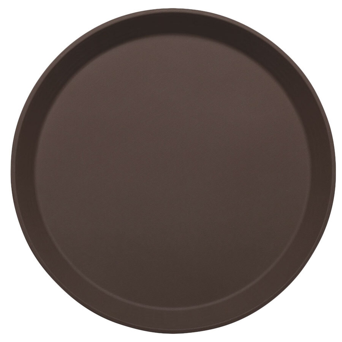 Cambro 900CT138 Camtread 9-inch round tavern tan non-skid serving tray, top-down view showing textured surface
