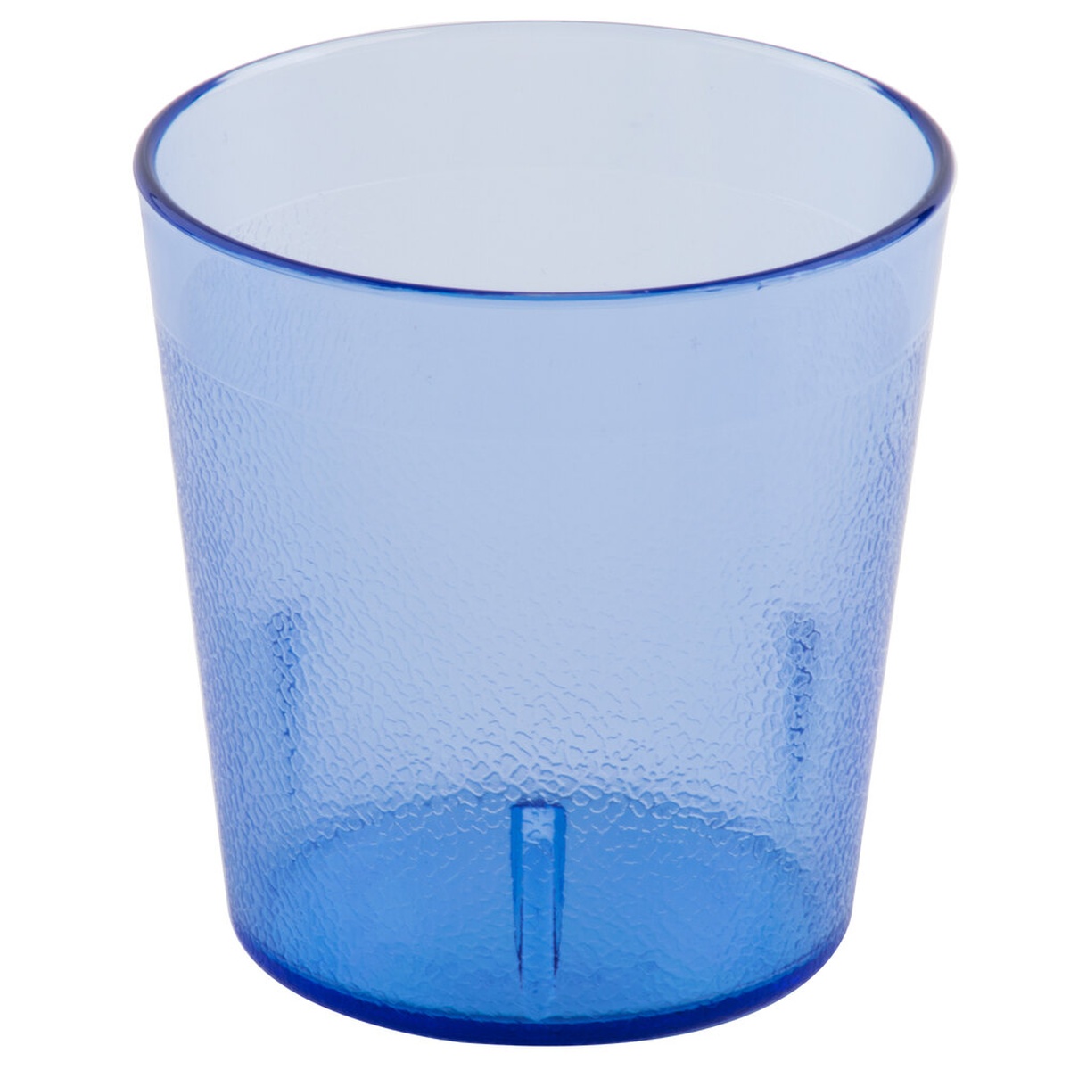 Cambro 900P401 slate blue SAN plastic tumbler with textured pebbled exterior and smooth rim