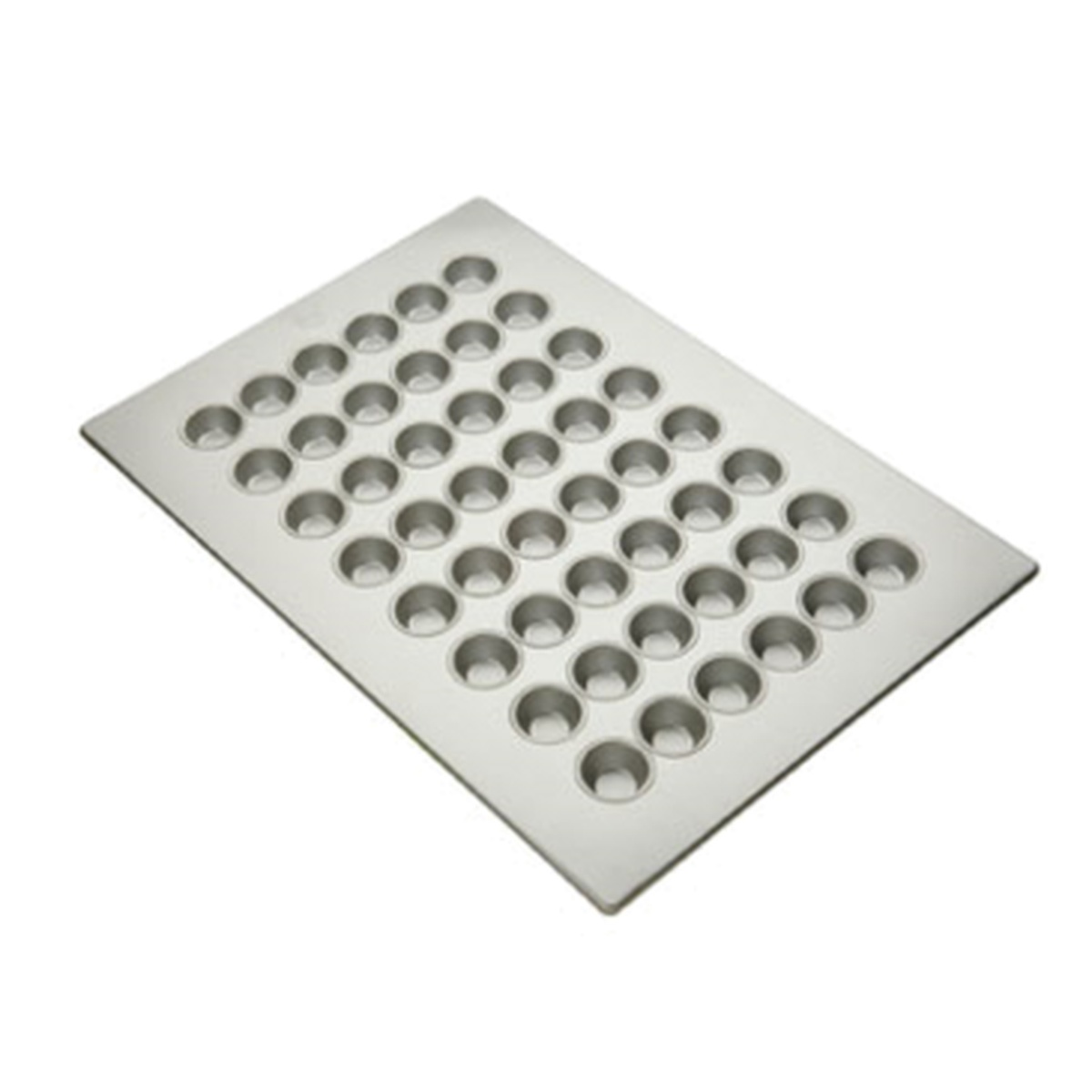 1880 Hospitality 48-cup mini muffin pan with six rows of 1-7/8 inch diameter cavities