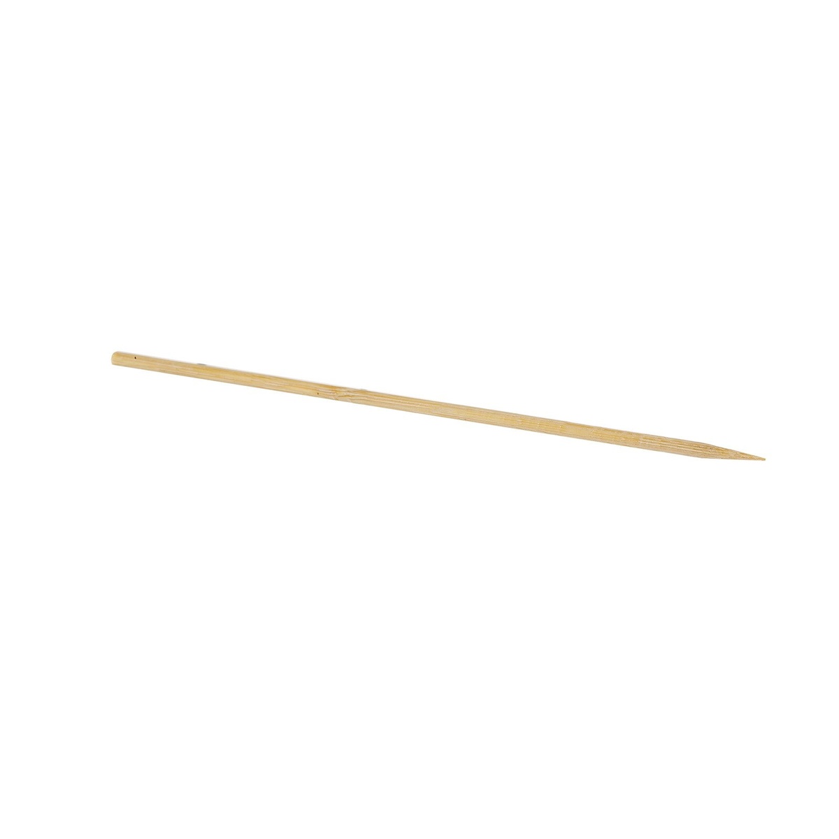 Single natural bamboo skewer with pointed tip, 6 inches long