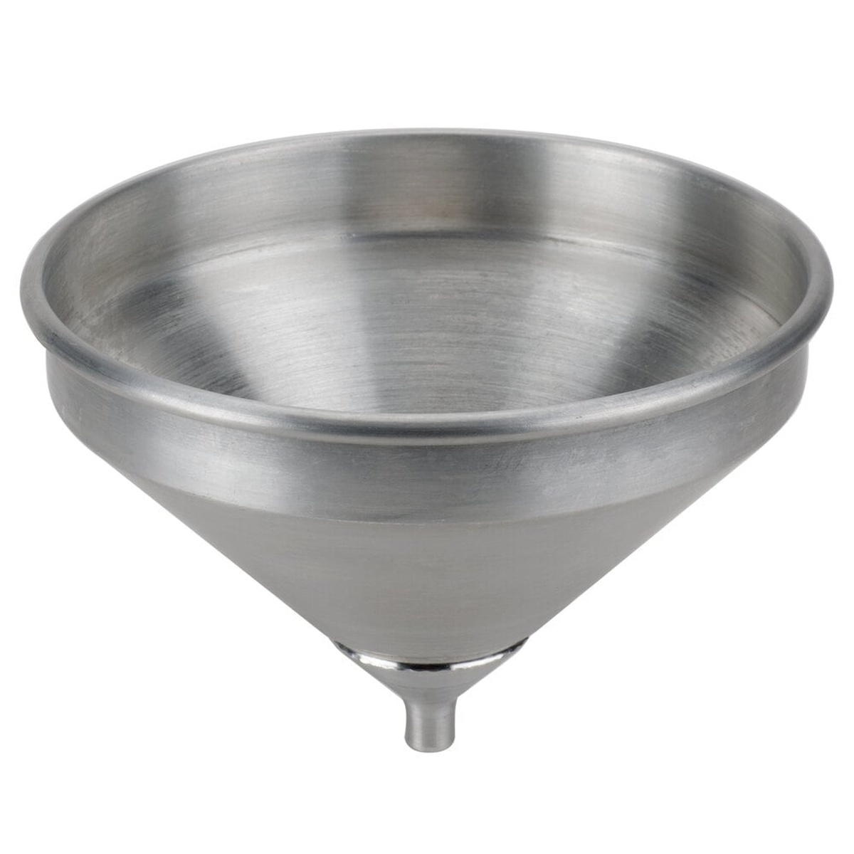 American Metalcraft 913ST aluminum funnel with strainer, side profile view