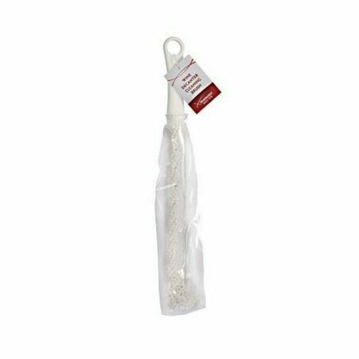 Franmara 9190-PC 17-1/2 inch white foam decanter washing brush in premium carded packaging
