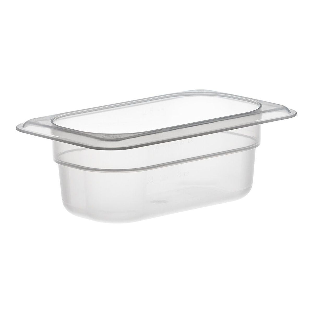 Cambro 92PP190 1/9 size translucent polypropylene food pan, 2.5 inches deep, shown on white background