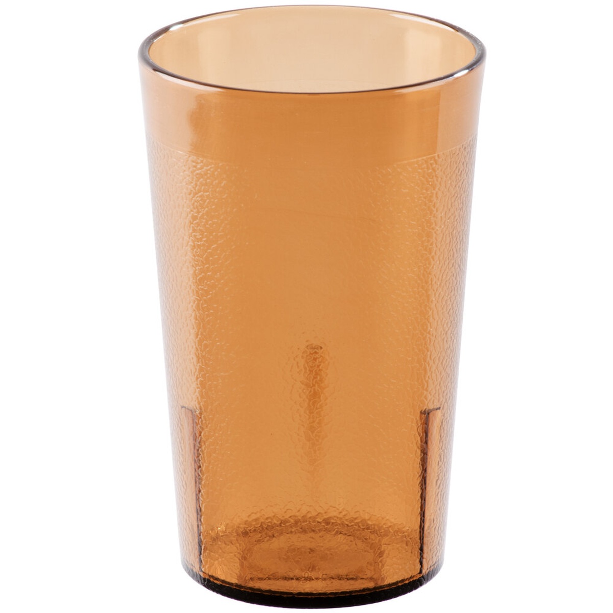 Cambro 950P2153 9.8 oz. amber SAN plastic tumbler with textured exterior on white background