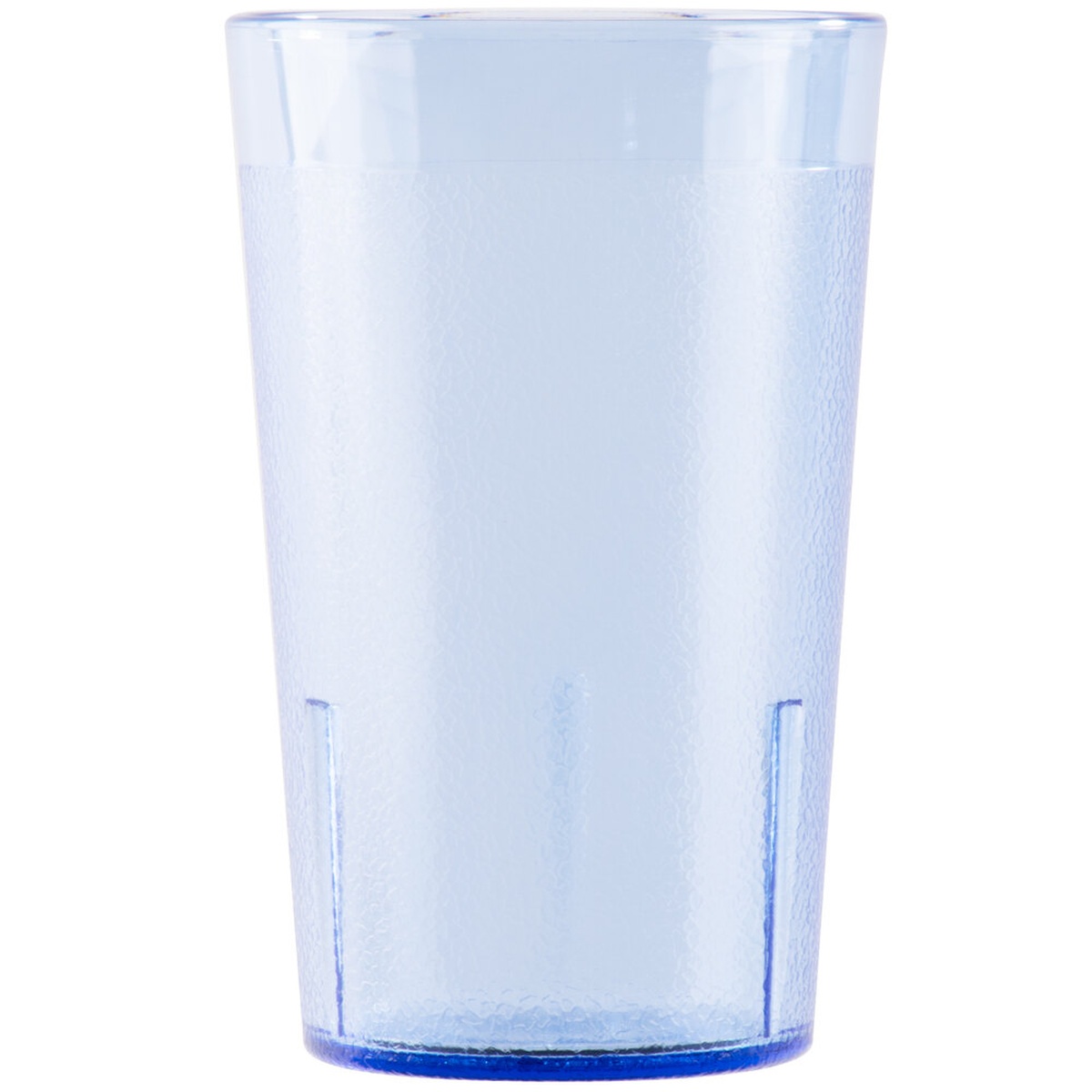 Cambro 950P401 slate blue 9.8 oz. SAN plastic tumbler with pebbled texture and interior stacking lugs