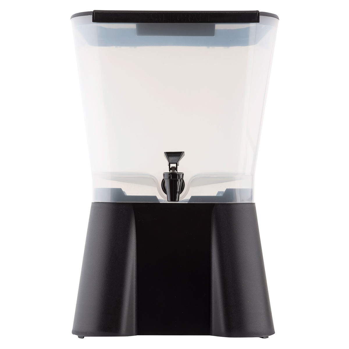 TableCraft H953 beverage dispenser front view showing Tomlinson faucet and black base