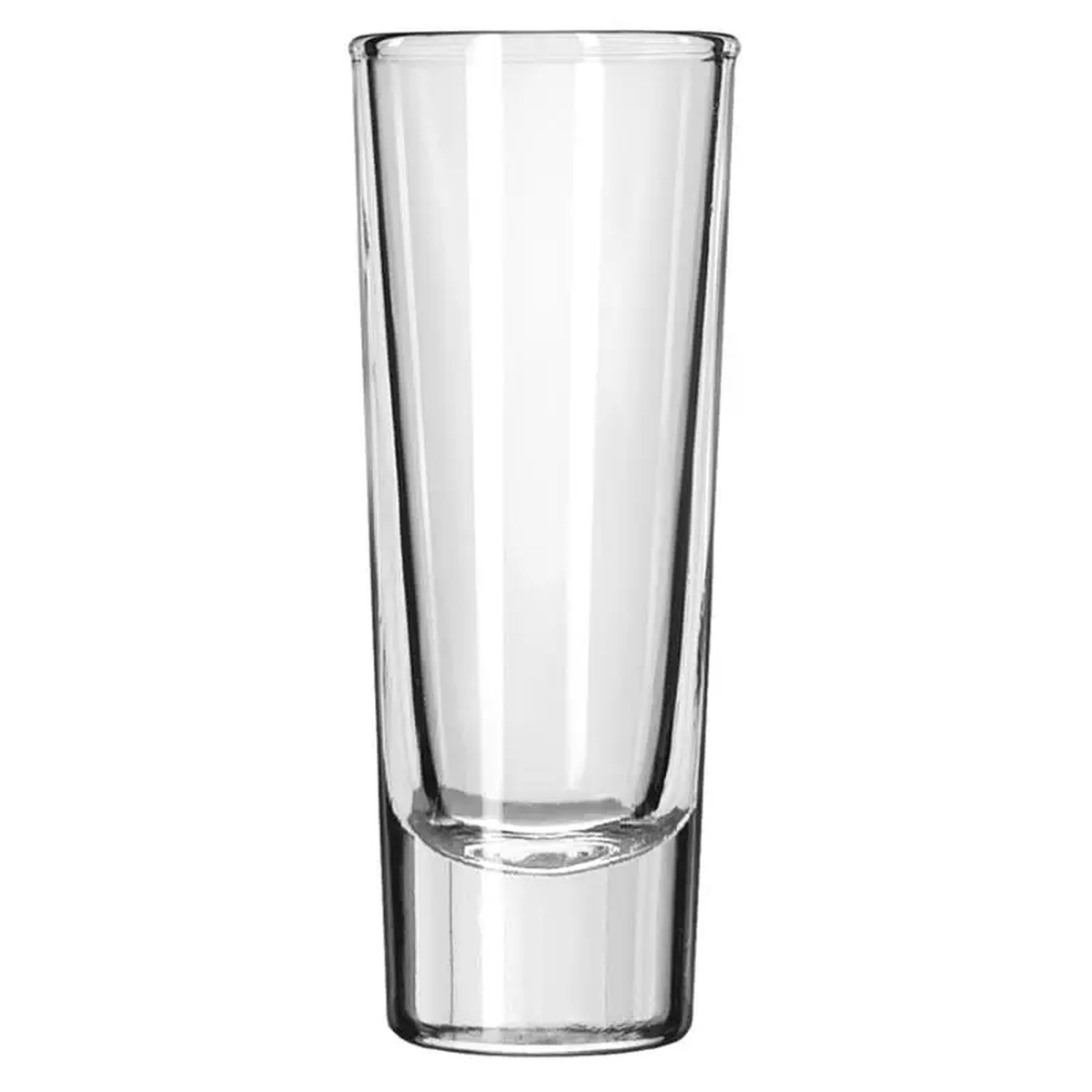 Libbey 9562269 clear 2 oz tequila shooter shot glass with tall tapered profile and thick base