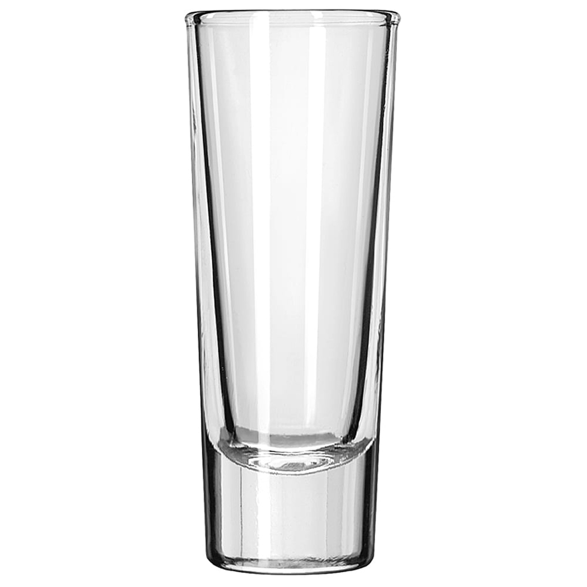 Libbey 9562269 clear 2 oz tequila shooter shot glass on white background