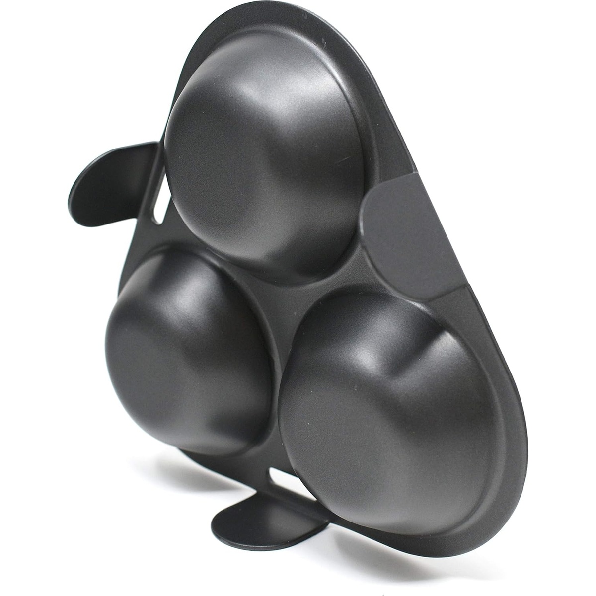 Bottom view of the Norpro egg poacher showing the three integrated legs