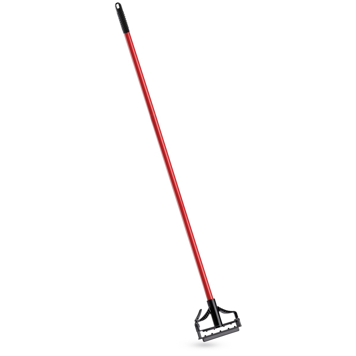 Libman 982 full-length red steel quick-change mop handle with black quick-release head frame