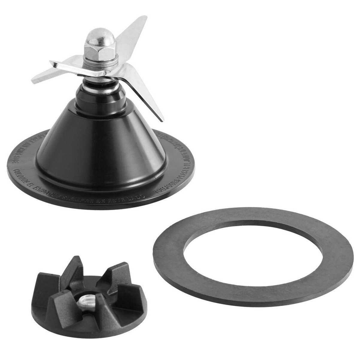 Hamilton Beach 98908 blender repair kit showing cutting assembly with stainless blade, clutch, and gasket ring