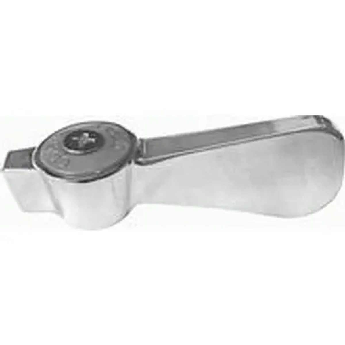 GSW USA AA-123 polished chrome B-handle for hot water with red index, side view