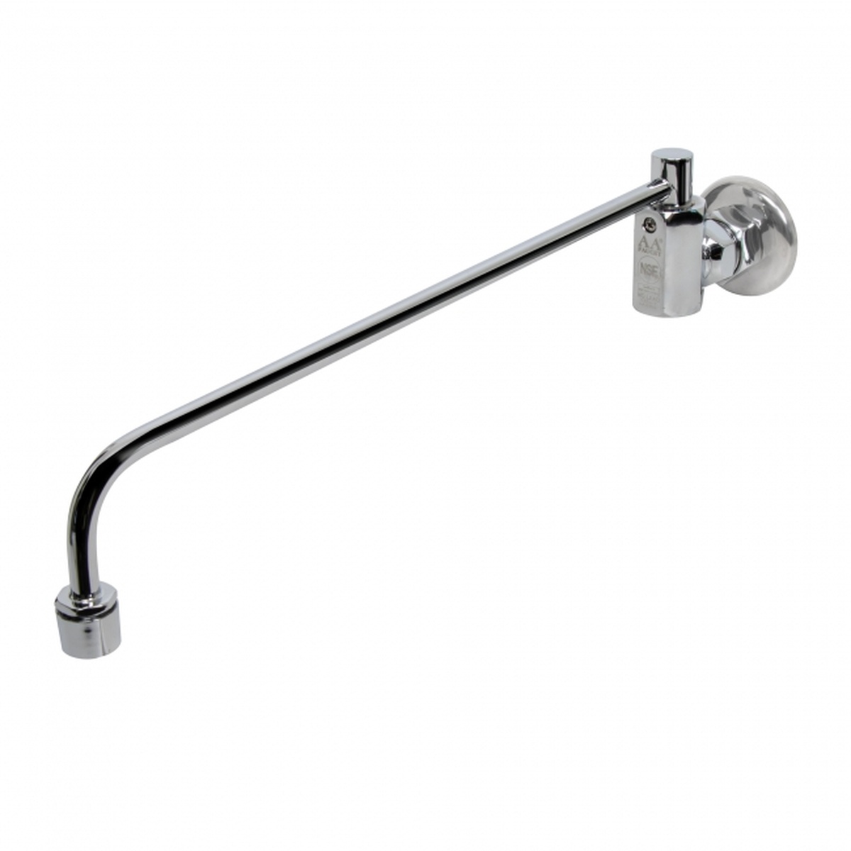 GSW USA AA-511G chrome plated automatic wok range wall mount faucet with 17-inch swivel spout and round wall flange