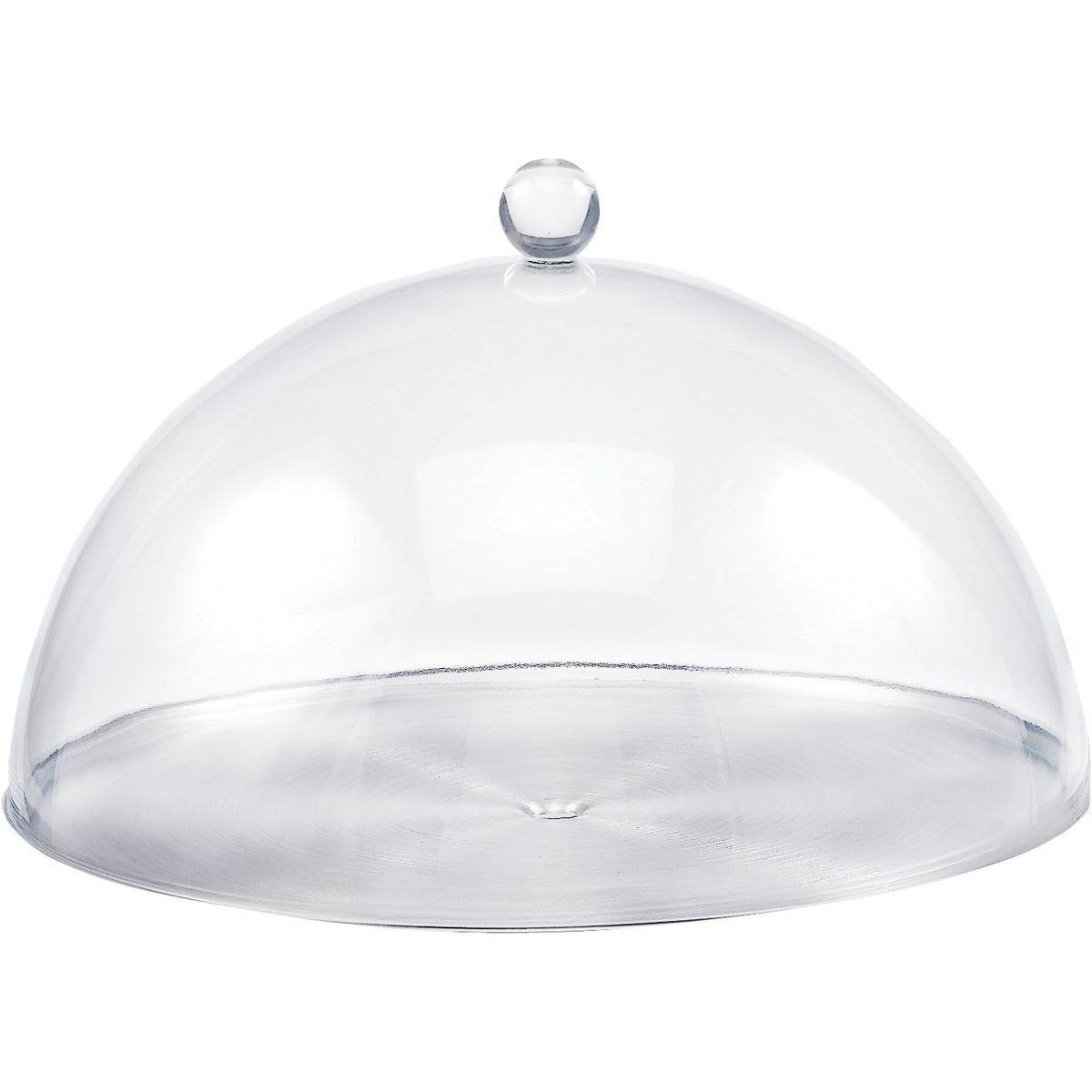 Crestware ACC12 clear acrylic dome cake cover with round knob handle, product on white background