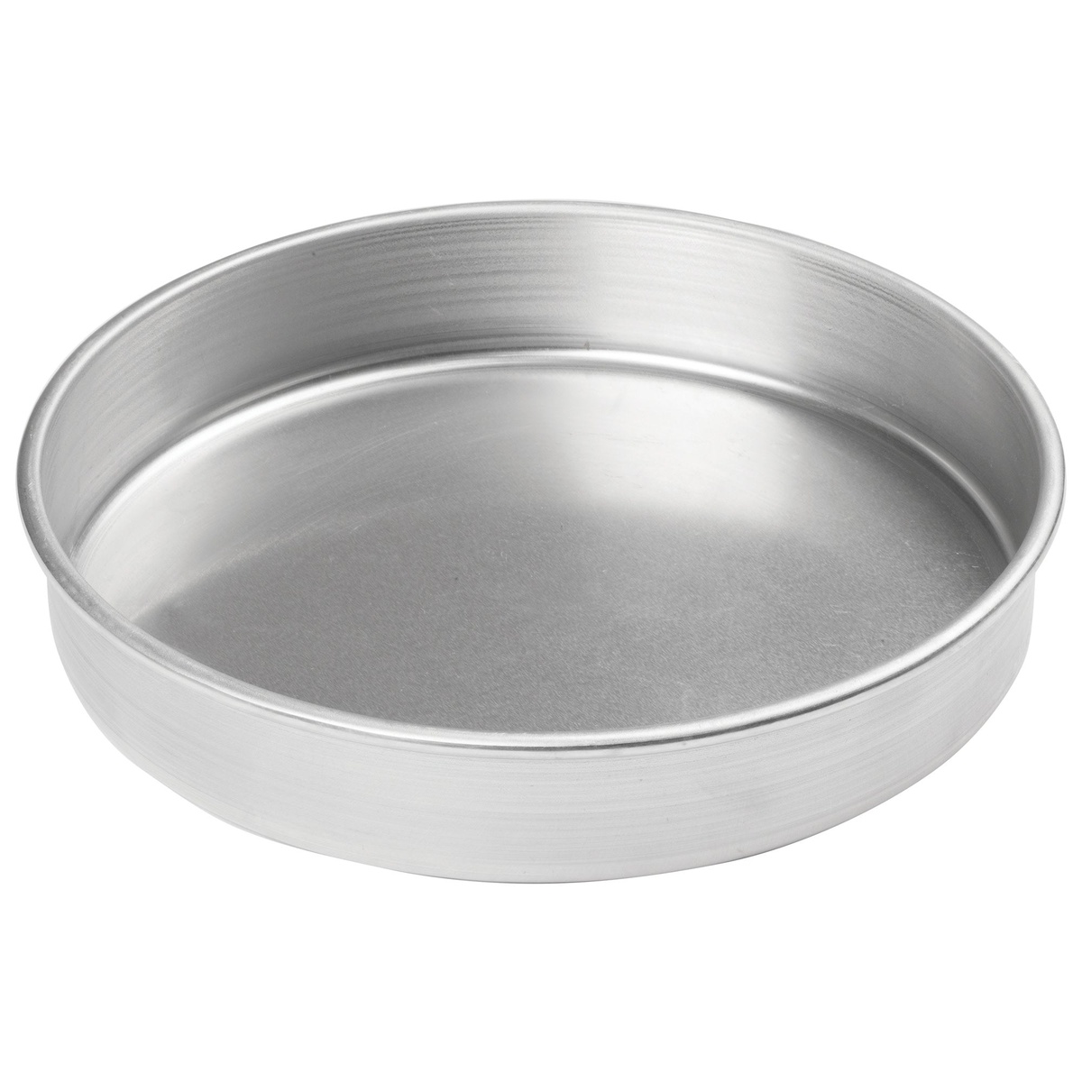 Winco ACP-122 round aluminum layer cake pan, 12-inch diameter with straight sides and flat bottom