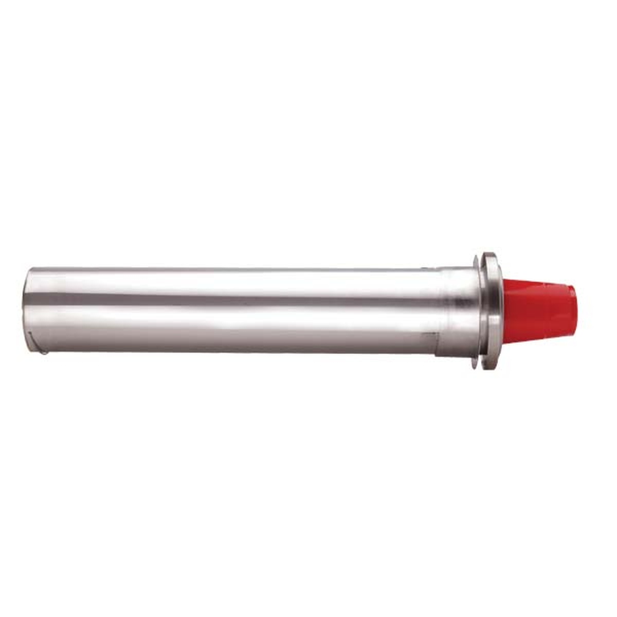 Dispense-Rite ADJ-1.50 stainless steel cup dispenser side profile view on white background