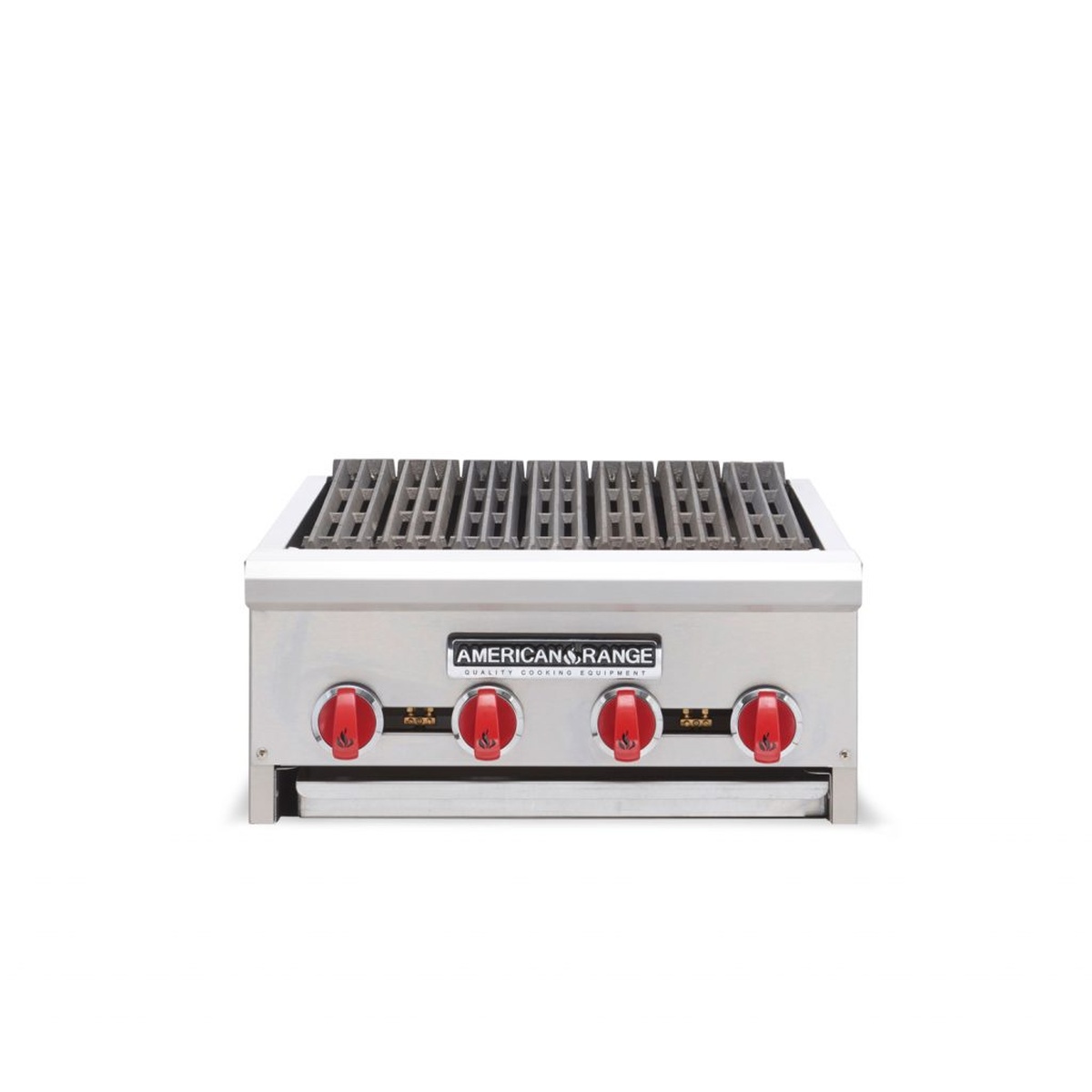 American Range AERB-30 countertop radiant gas charbroiler, front view