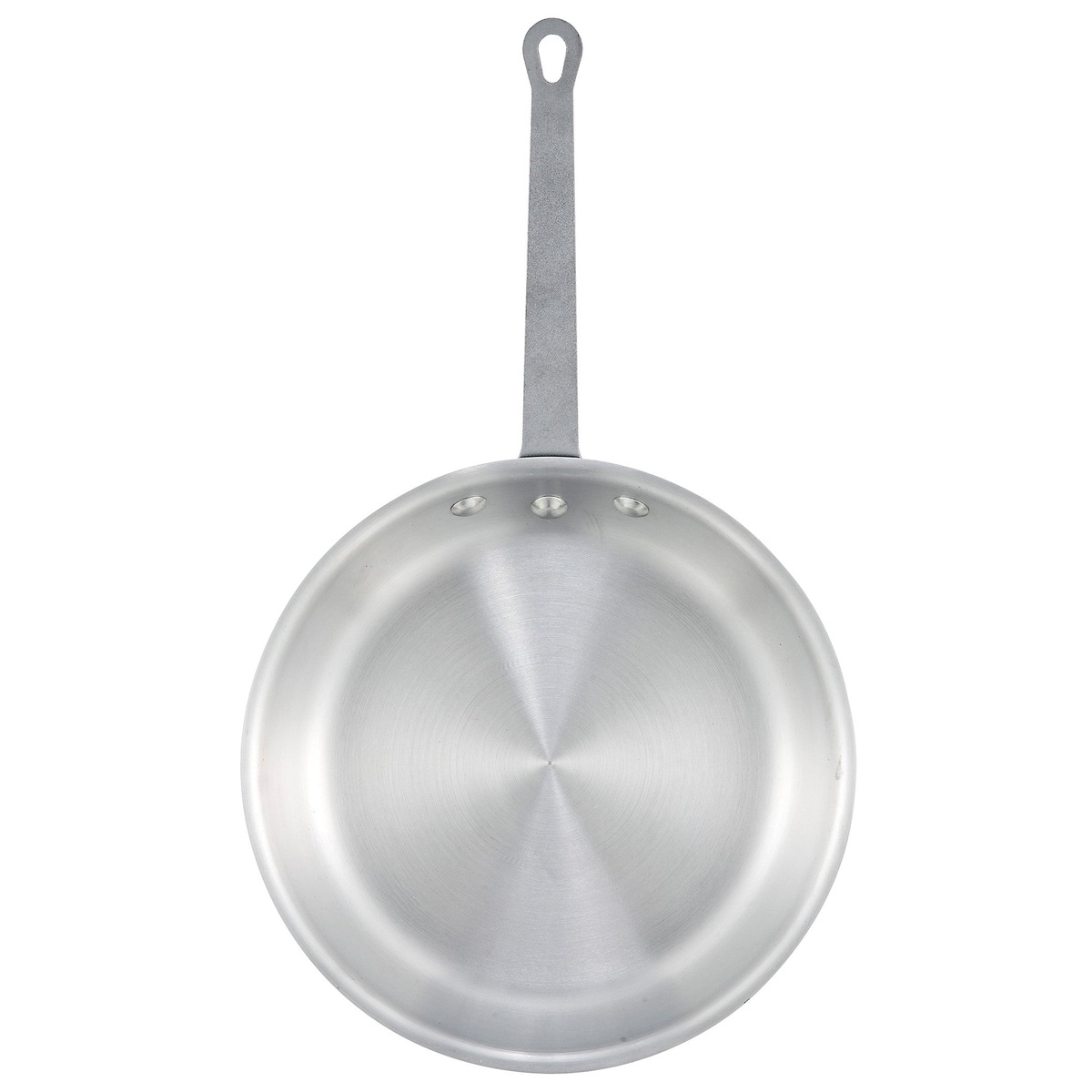 Top down view of Winco Gladiator 10 inch aluminum fry pan