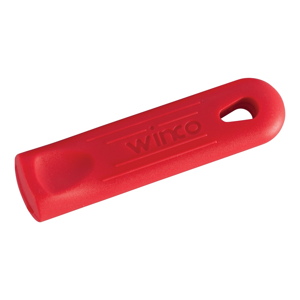 Winco AFP-1HR red silicone removable handle sleeve shown on white background